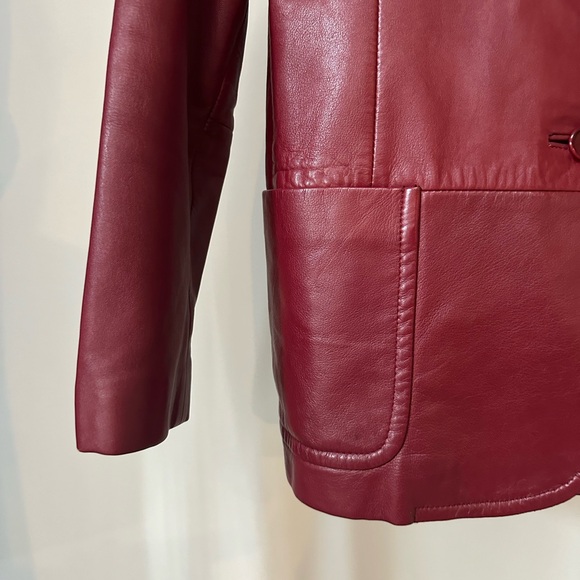 Vintage Red Leather Jacket - Picture 4 of 8